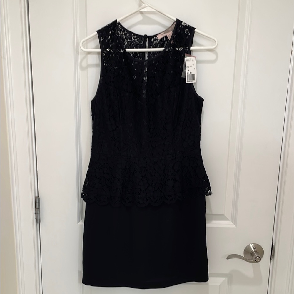 Forever 21 Black Peplum Sheath Mini Dress